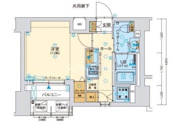 ファーストフィオーレ阿波座アクアの物件間取画像